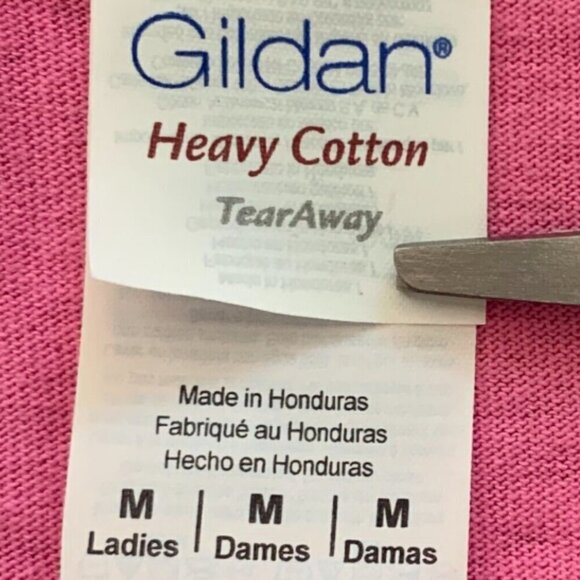 Gildan Cotton Pink V-Neck Short Sleeve Novelty T-shirt "cat-holic" S M #77A - Picture 7 of 9